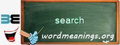 WordMeaning blackboard for search